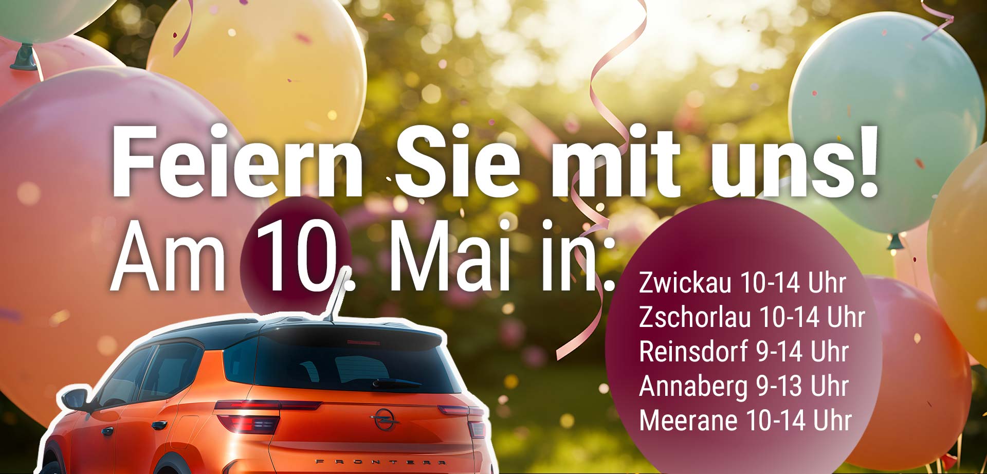 5. Mai 25 Einführung Neuer Opel Frontera bei der Zimpel & Franke Gruppe in Zwickau, Zschorlau, Reinsdorf, Annaberg-Buchholz und Meerane.
