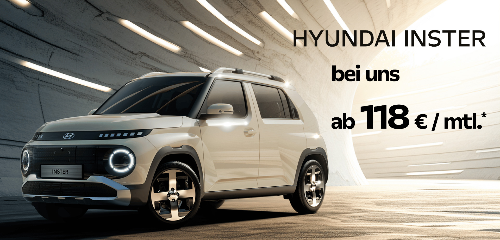 Hyundai Inster ab 118,- Euro im Monat - bis zu 6.000,- € E-Auto-Förderprämie