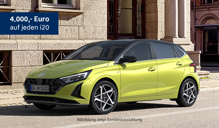 Hyundai i20 Leasing Angebot bis 30.09.2024 nur 130 Euro monatlich ohne Anzahlung