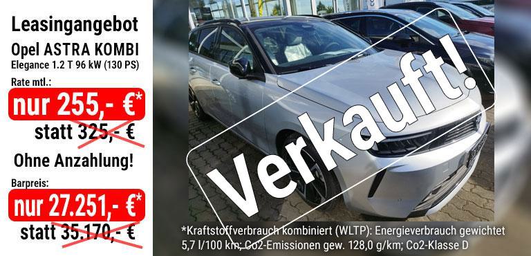 Aktuelles Angebot OPEL Astra Elegance 1.2 T 96 kW (130 PS)