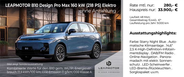 Leapmotor B10 Design Pro Max 160 kW (218 PS) Elektro - ohne Anzahlung