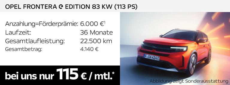 Opel Frontera Edition 83 kW (113 PS) E-Auto-Förderprogramm