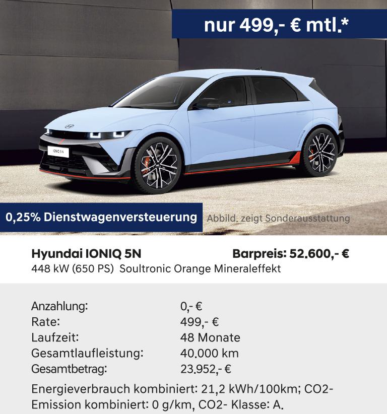 Hyundai IONIQ 5N 448 kW (650 PS) Soultronic Orange Mineraleffekt